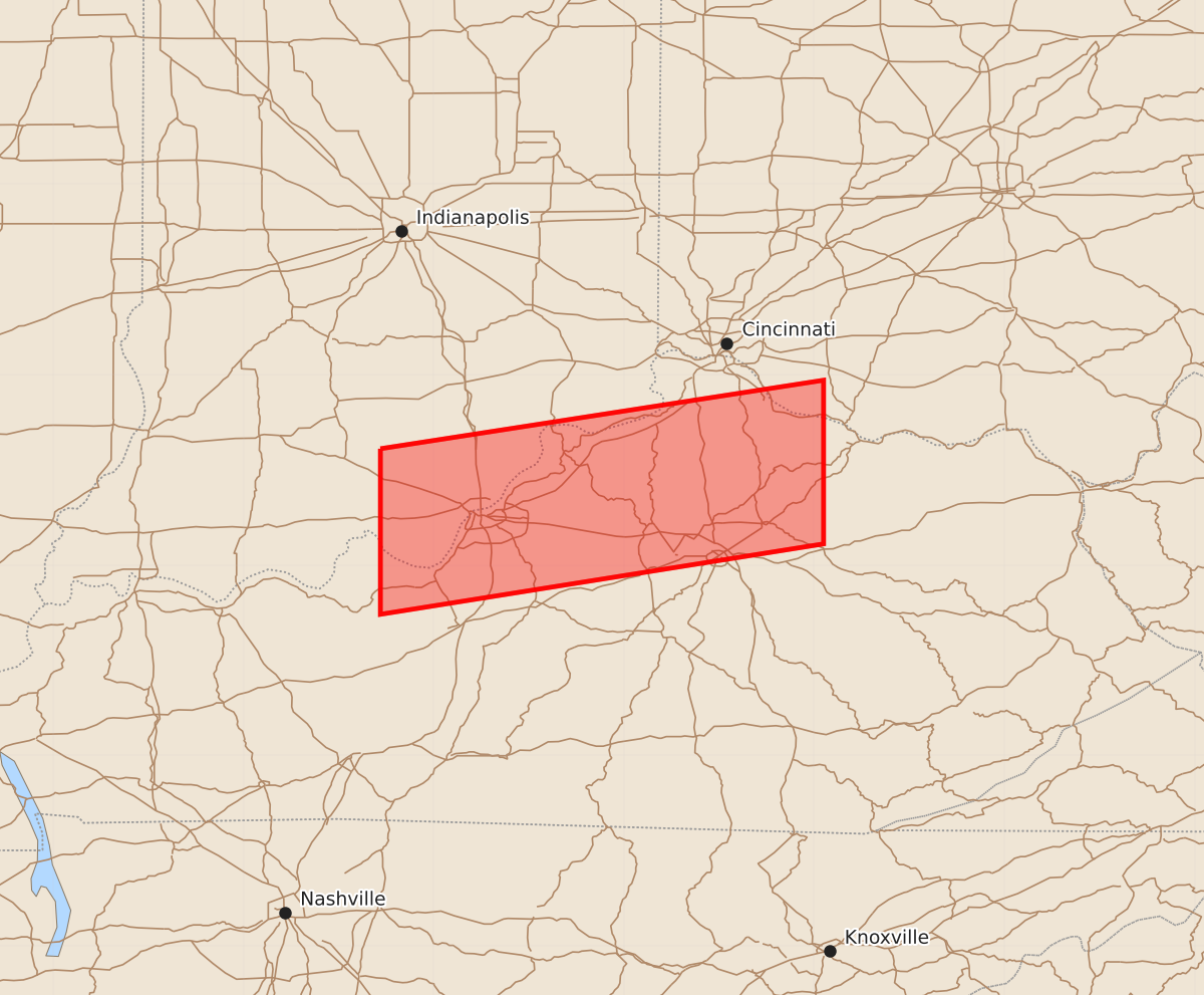 Risk area map for Watch 370 Outline