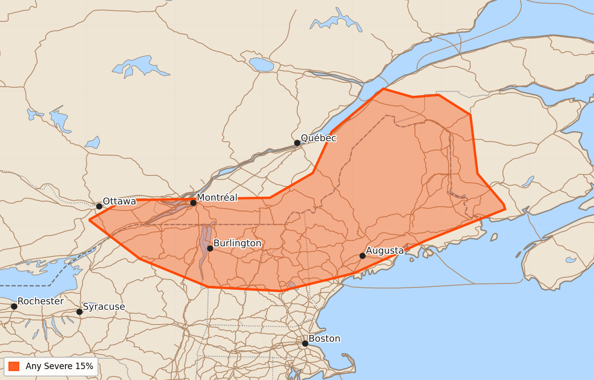 Risk area map for Day 4-8 Areal Outline