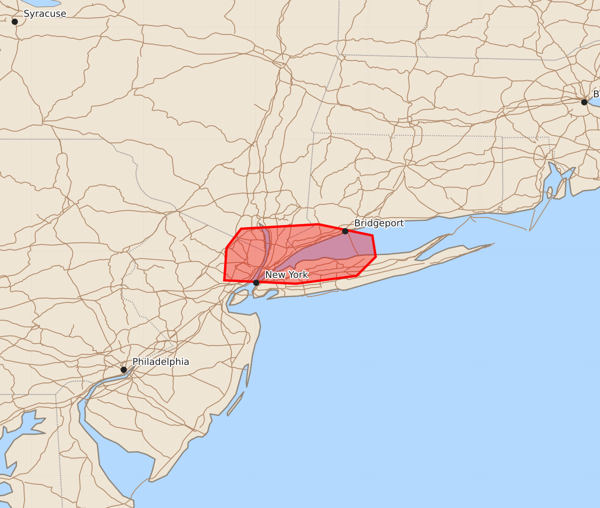 Risk area map for Mesoscale Discussion 1687