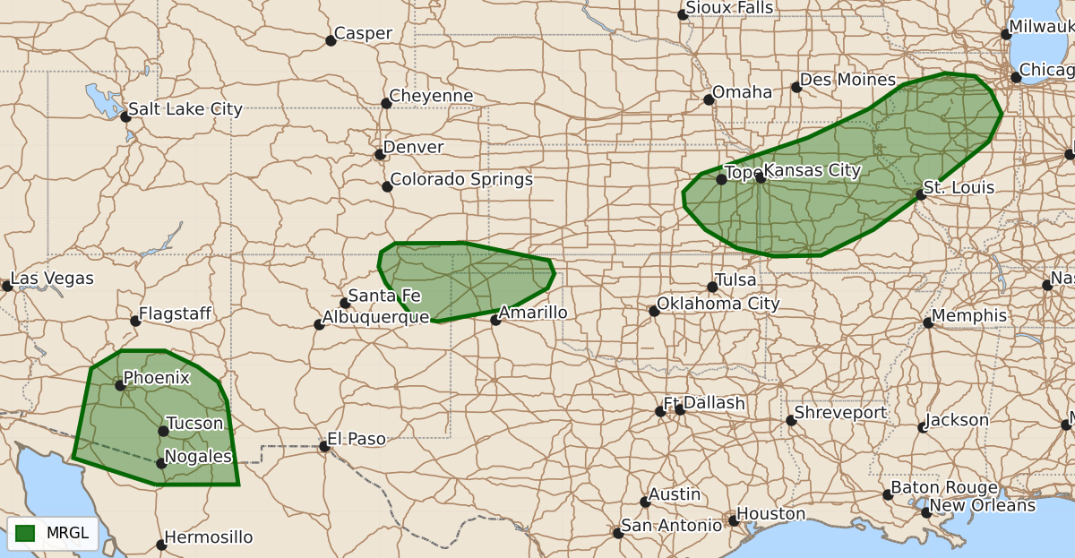 Risk area map for Day 1 Convective Outlook