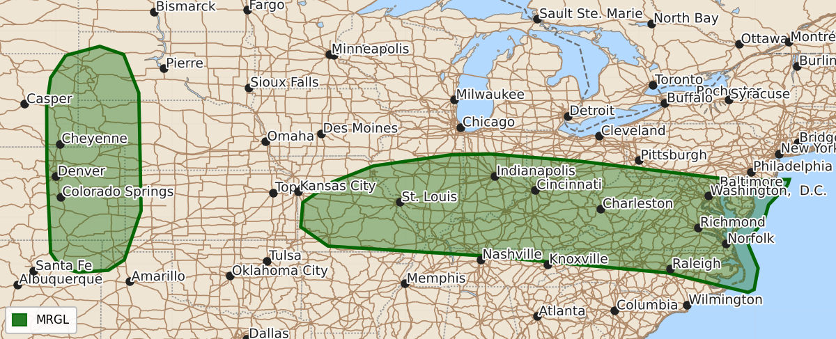 Risk area map for Day 3 Areal Outline