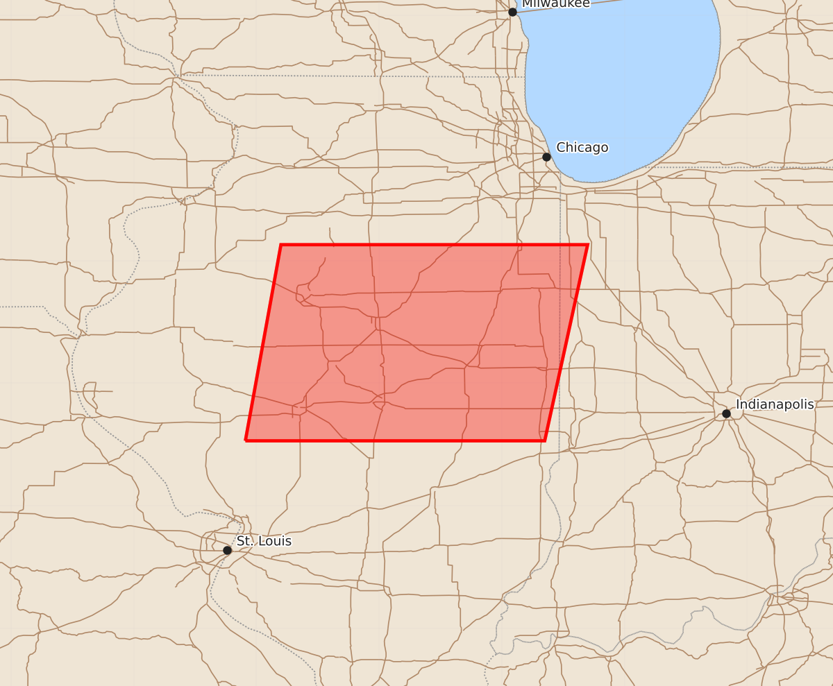 Risk area map for Watch 304 Outline