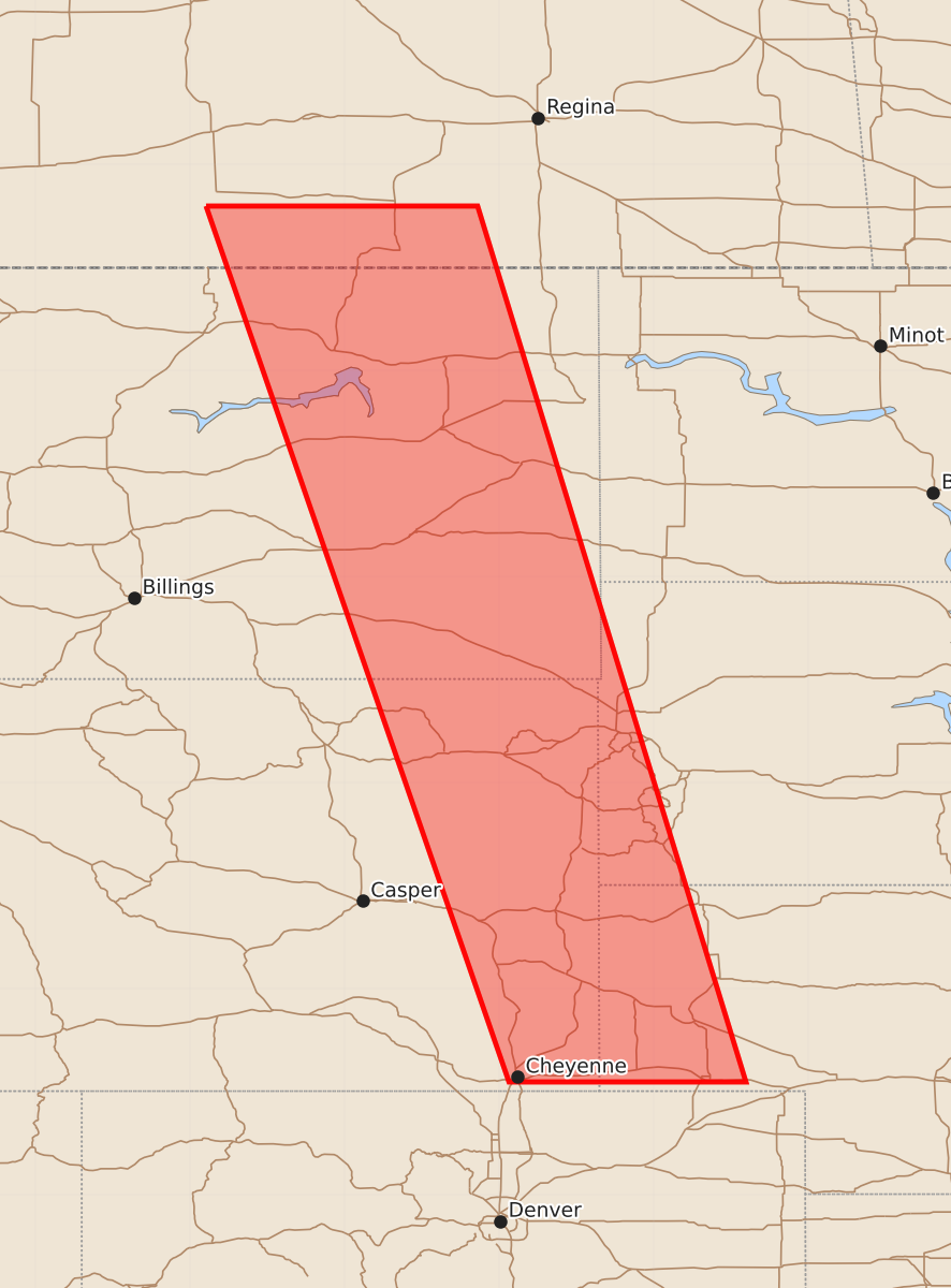 Risk area map for Watch 376 Outline