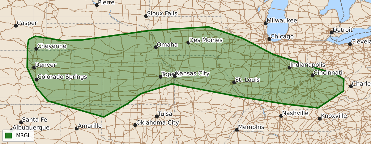 Risk area map for Day 2 Areal Outline