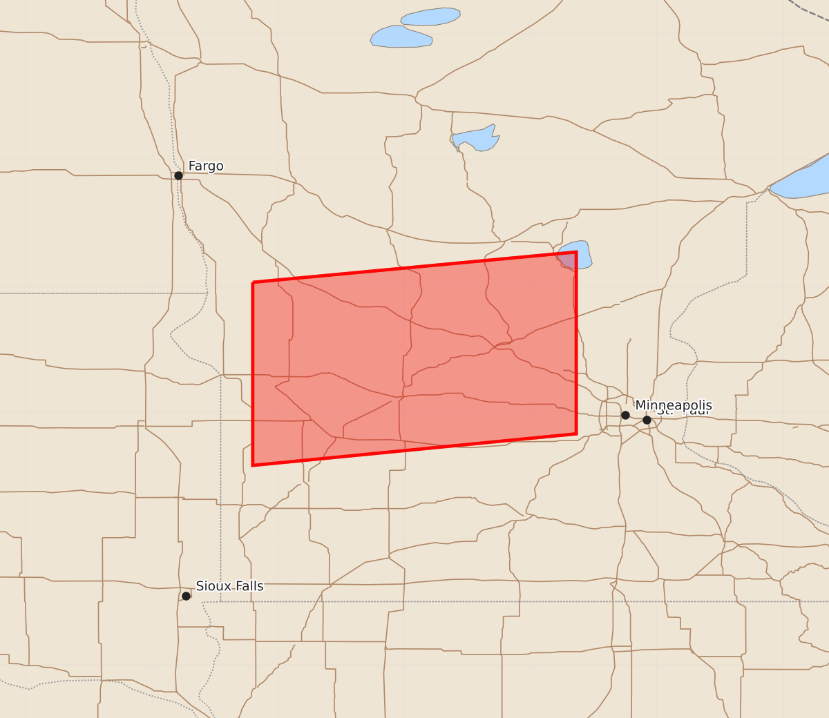 Risk area map for Watch 470 Outline