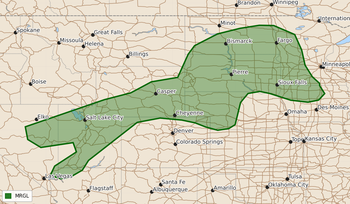 Risk area map for Day 1 Convective Outlook