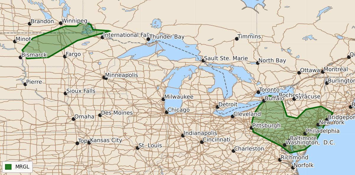 Risk area map for Day 1 Areal Outline