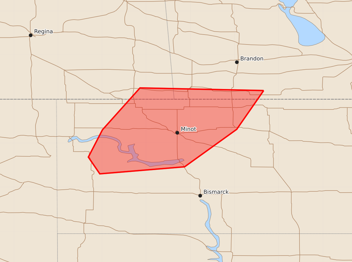Risk area map for Mesoscale Discussion 1513