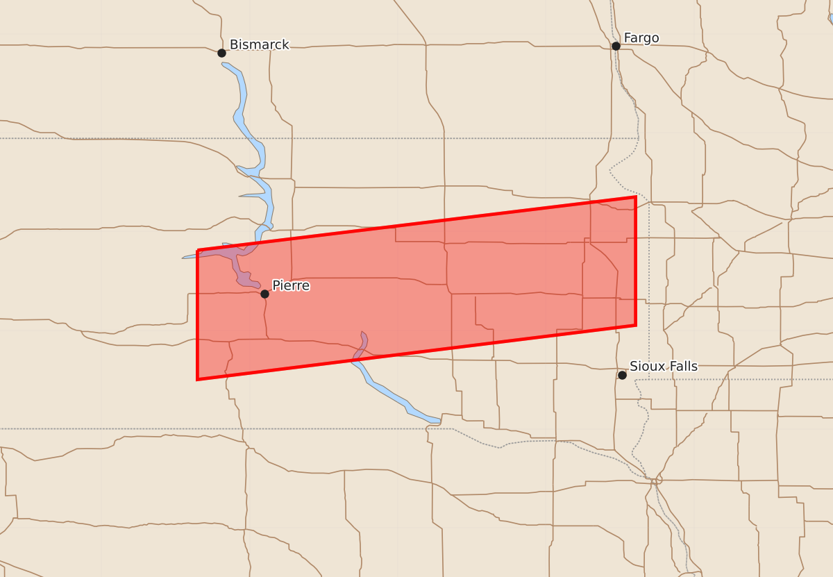 Risk area map for Watch 439 Outline