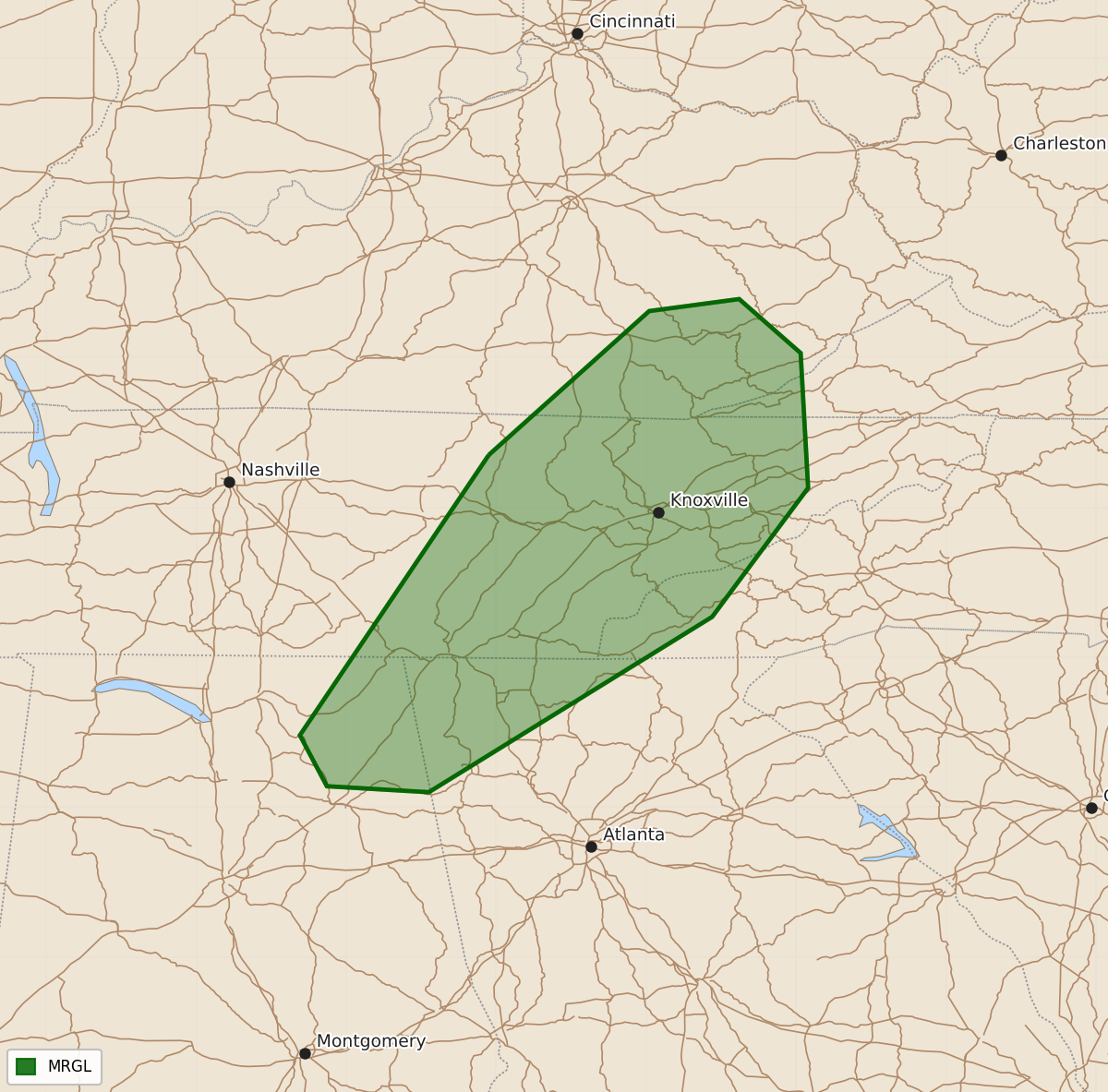 Risk area map for Day 2 Convective Outlook