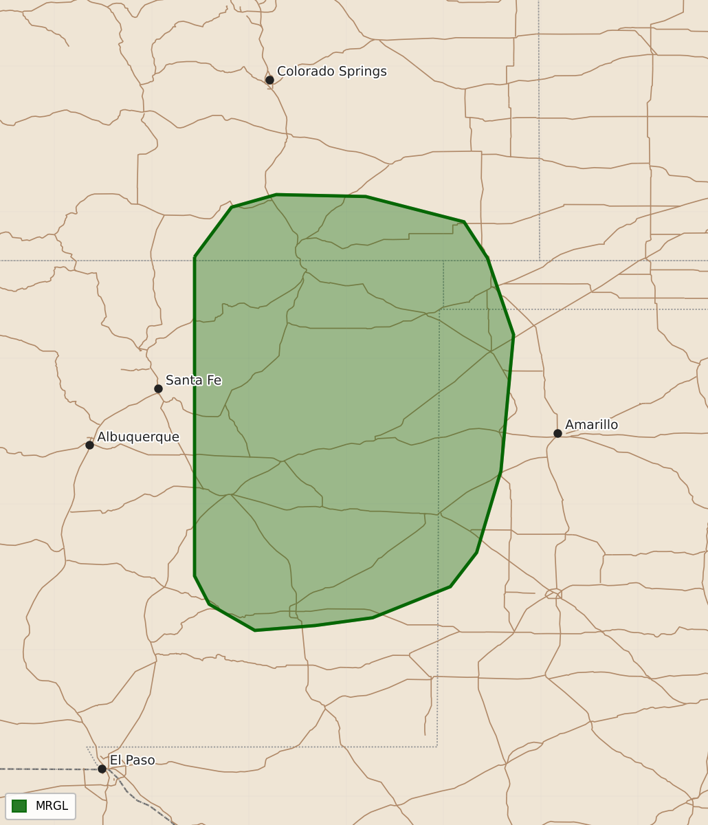 Risk area map for Day 2 Areal Outline