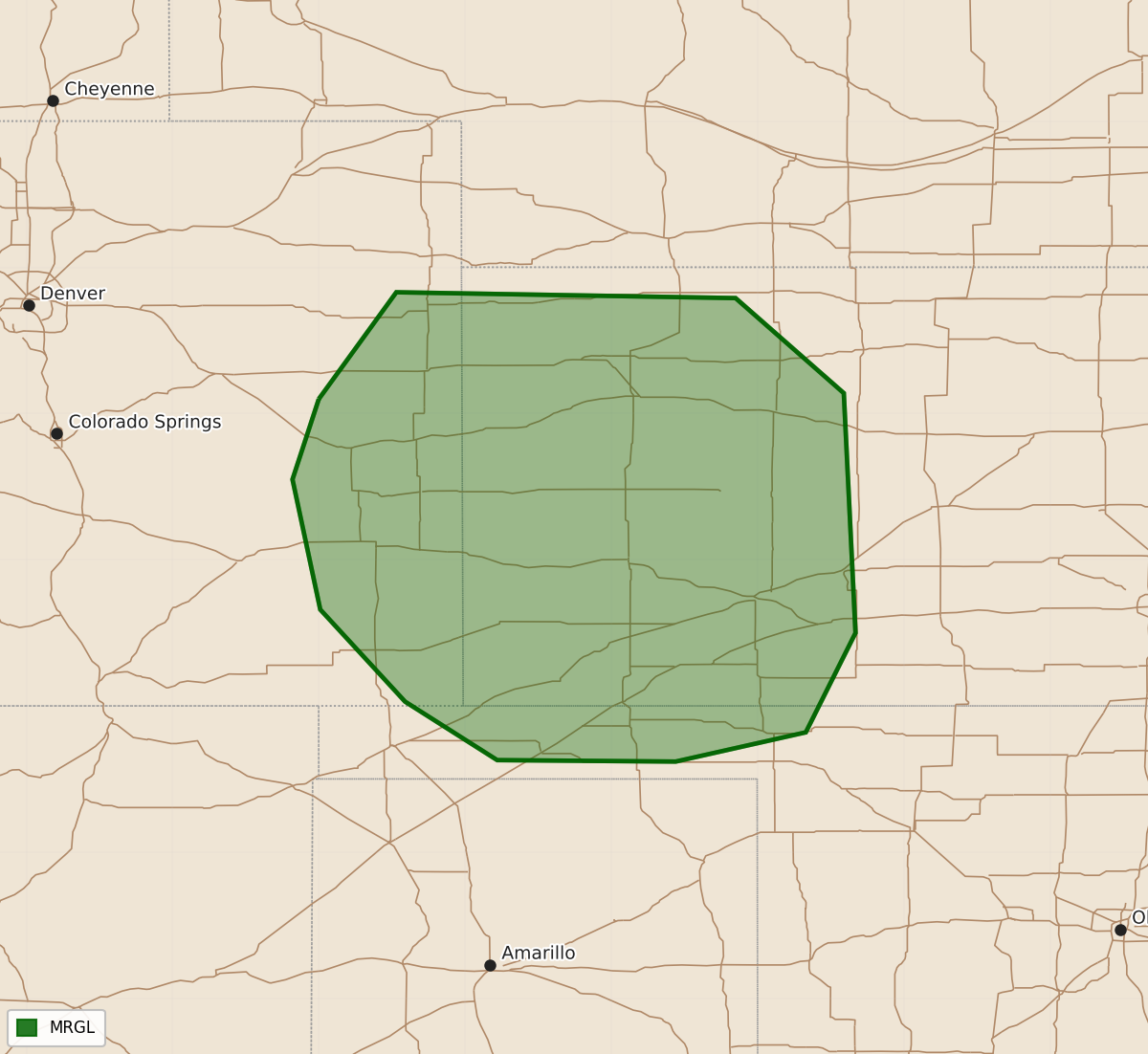 Risk area map for Day 2 Areal Outline