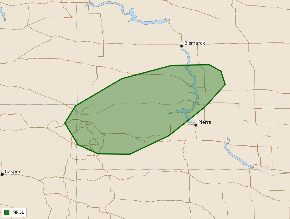 Risk area map for Day 1 Areal Outline