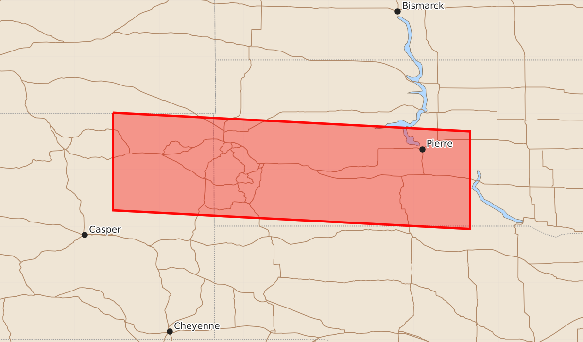 Risk area map for Watch 469 Outline