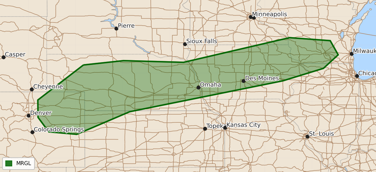 Risk area map for Day 3 Areal Outline