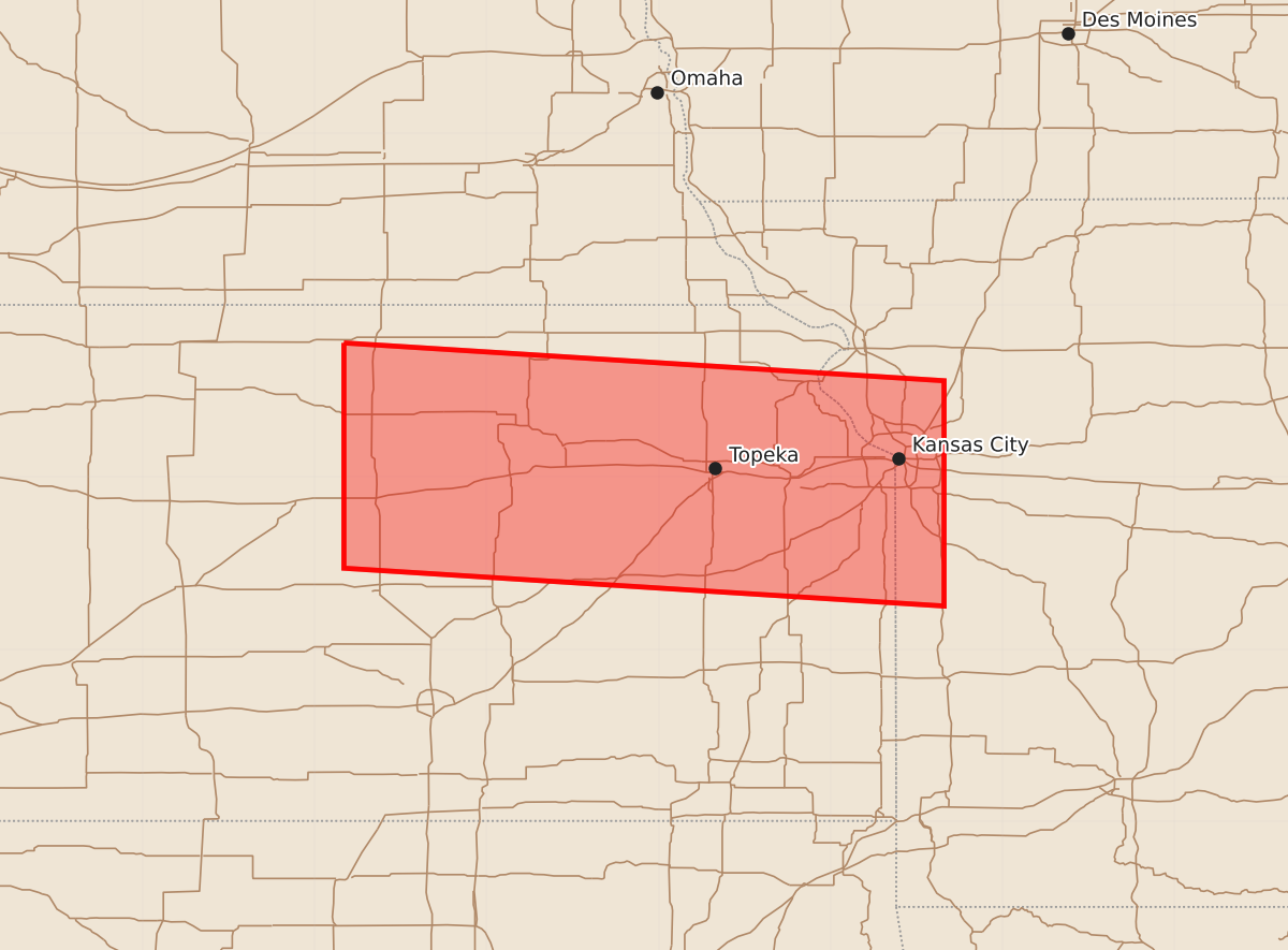 Risk area map for Watch 327 Outline