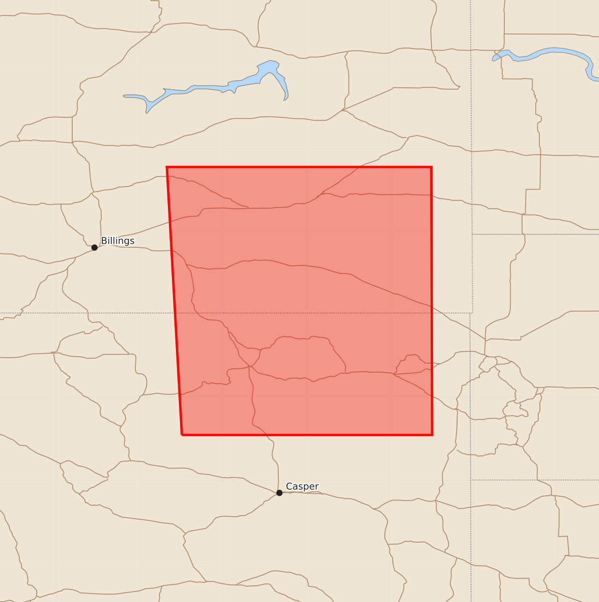 Risk area map for Watch 405 Outline