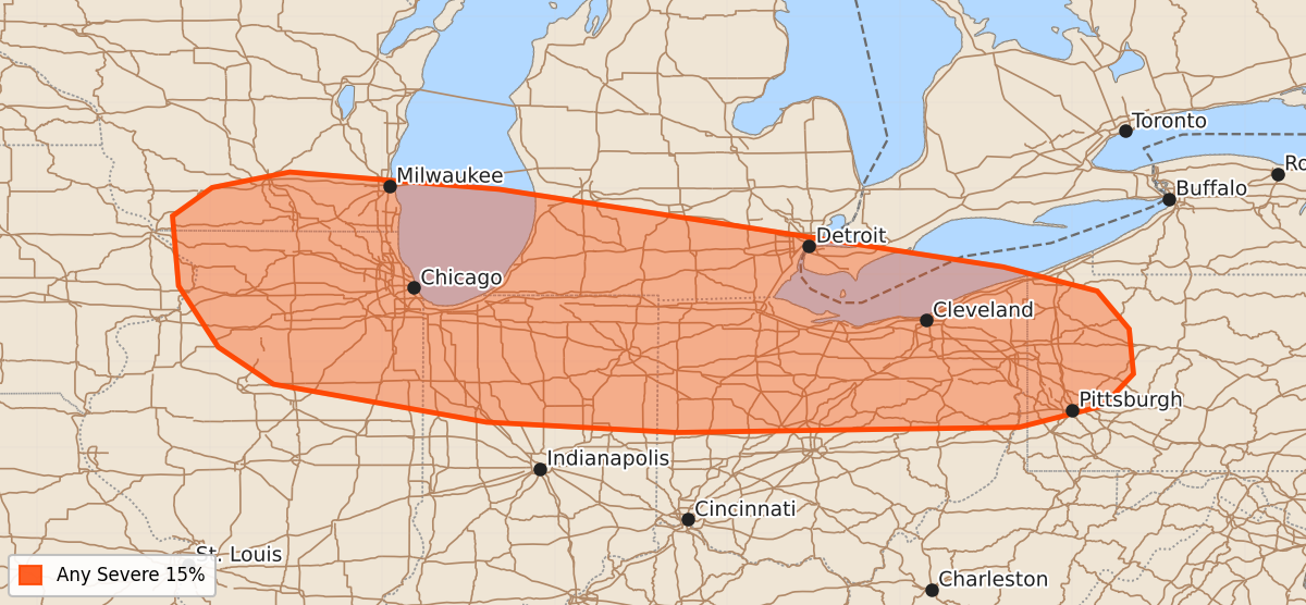 Risk area map for Day 4-8 Areal Outline