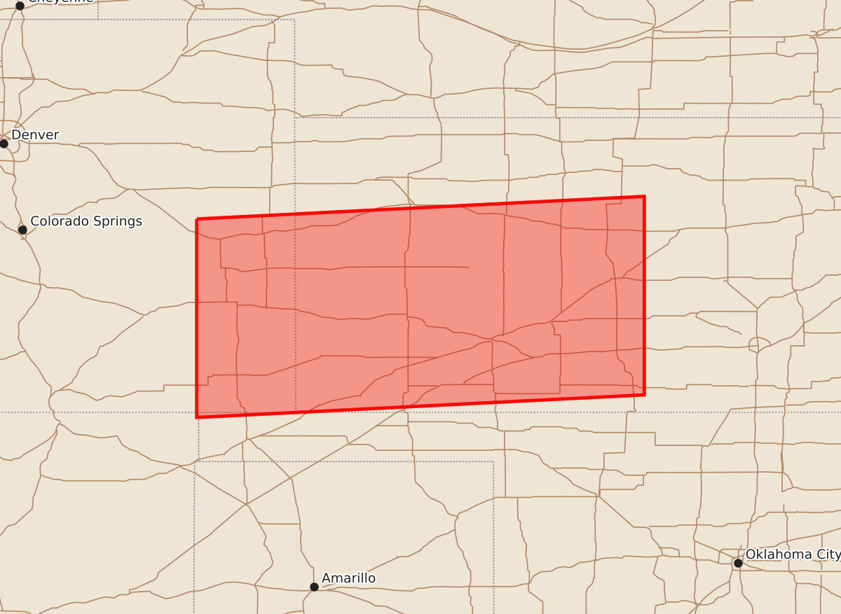Risk area map for Watch 367 Outline
