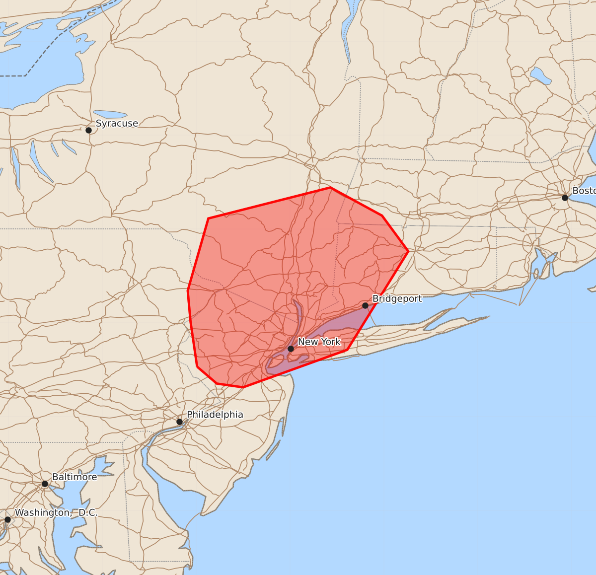 Risk area map for Mesoscale Discussion 1824