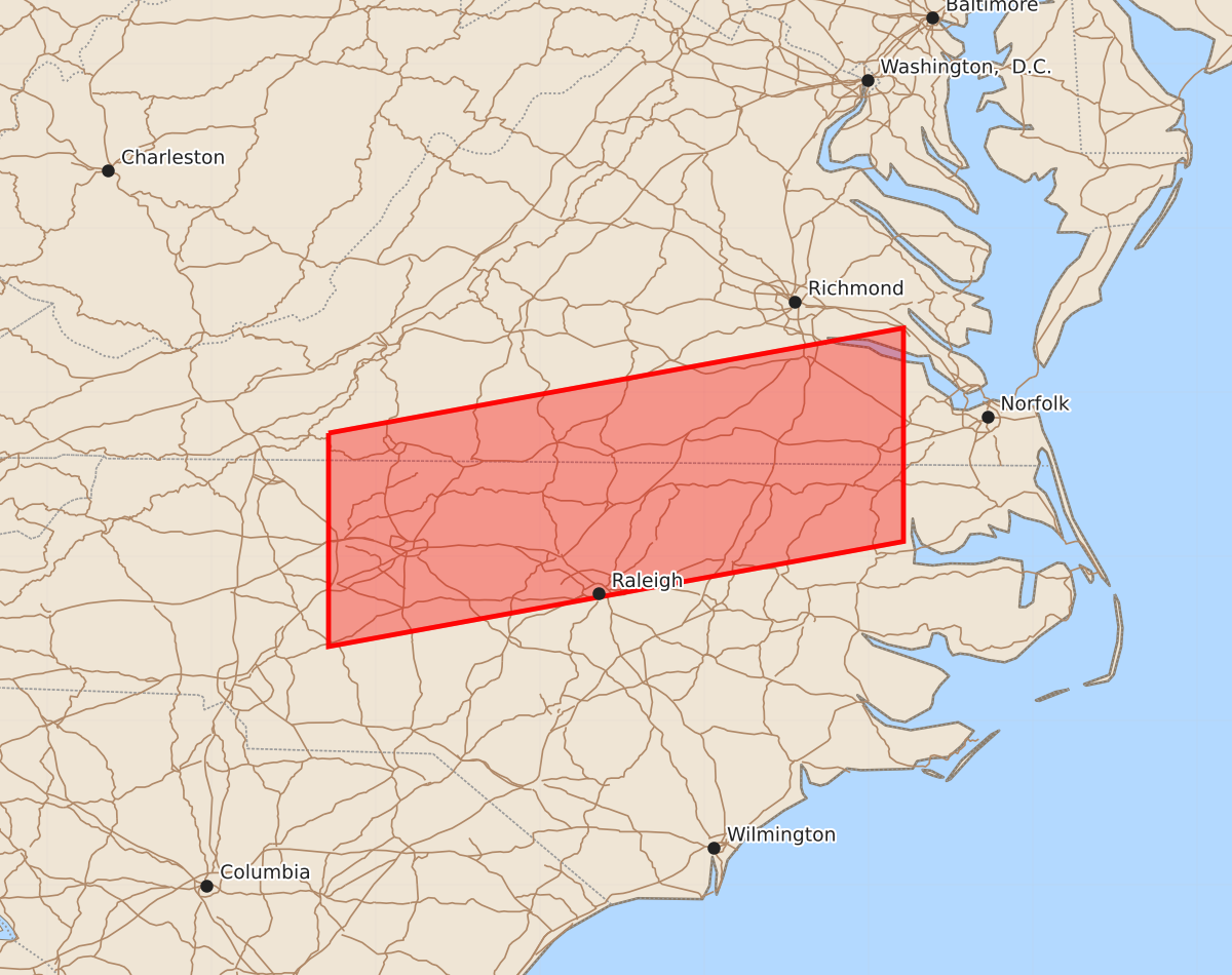 Risk area map for Watch 379 Outline