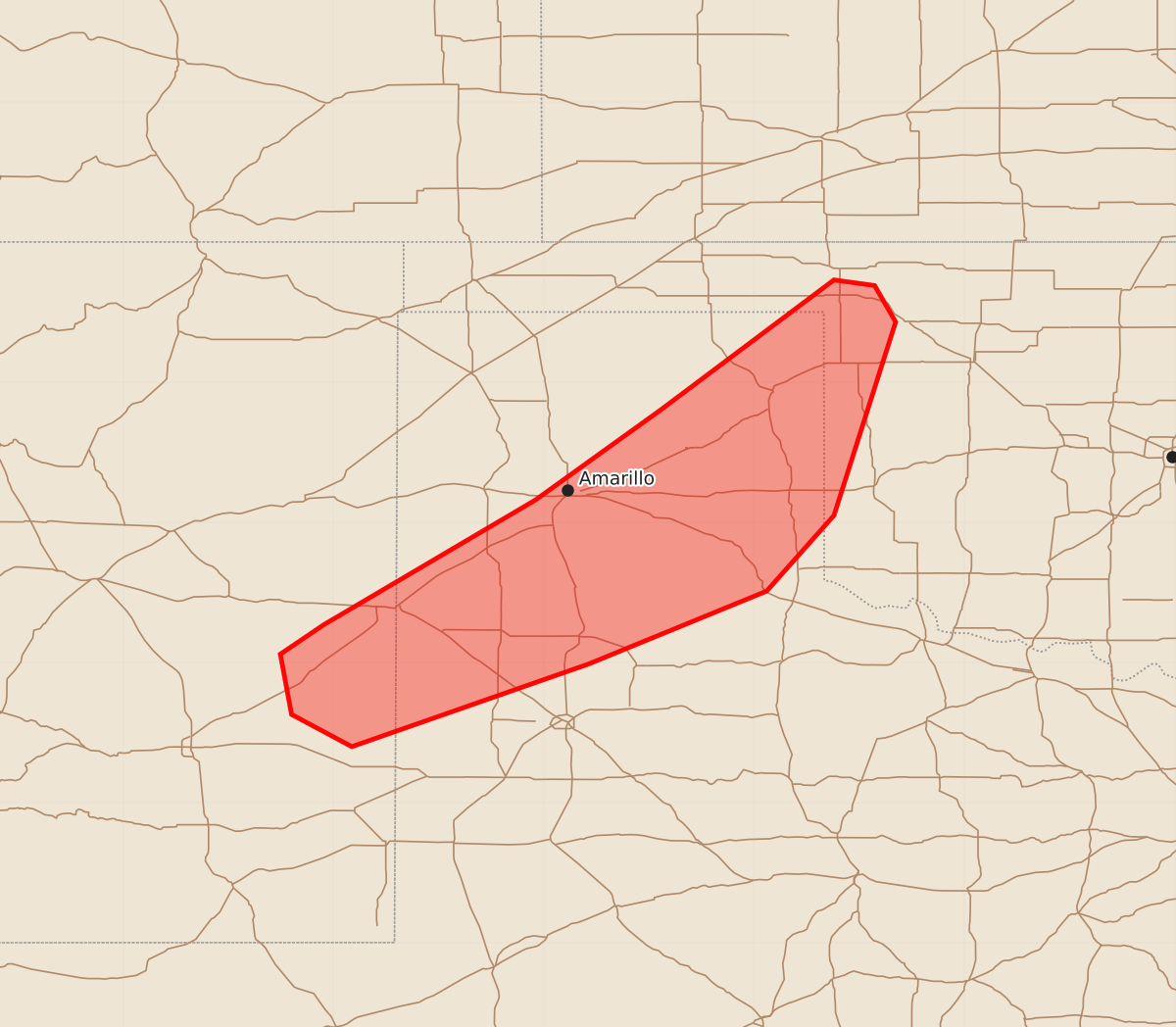 Risk area map for Mesoscale Discussion 1493