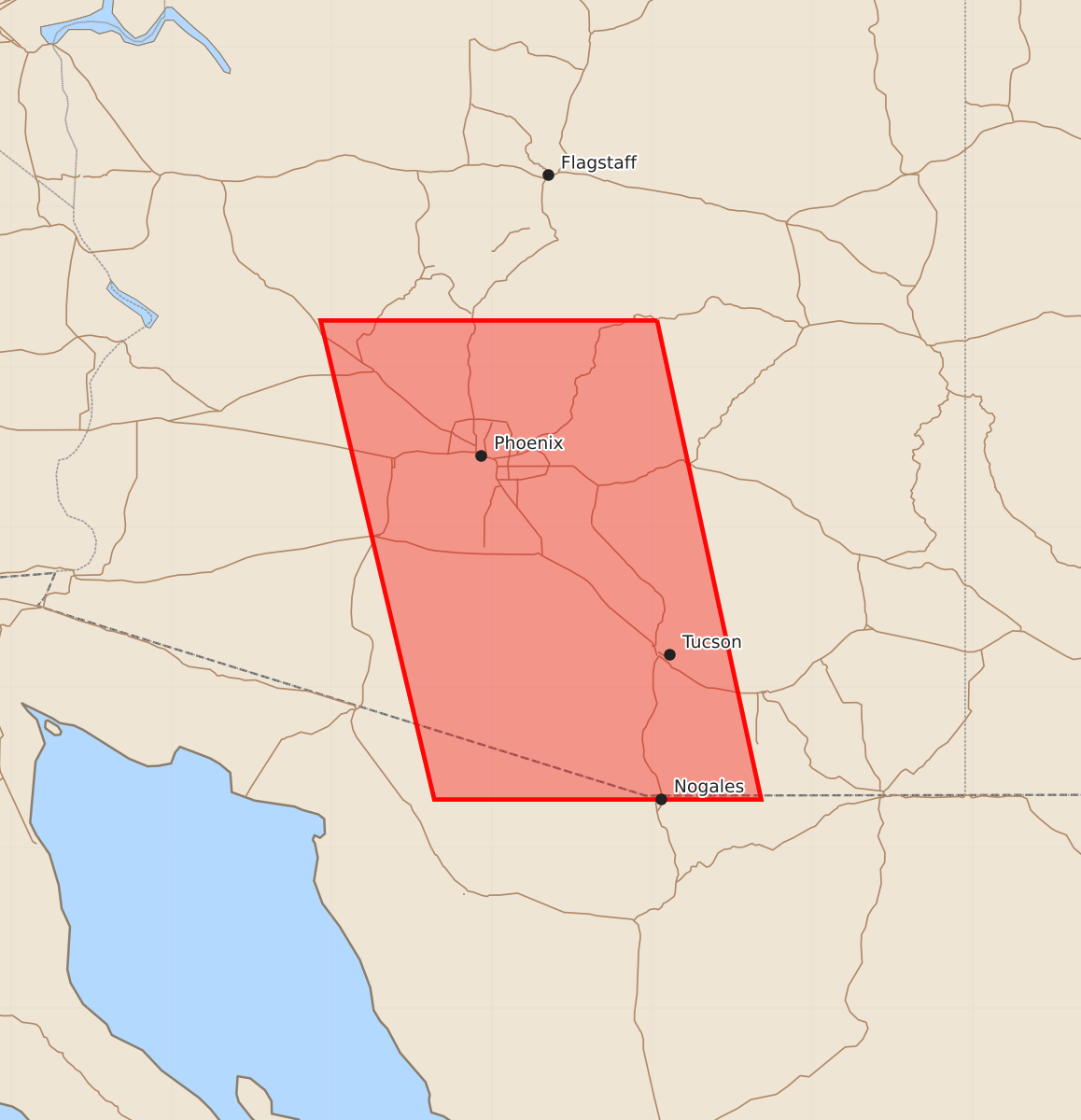 Risk area map for Watch 487 Outline