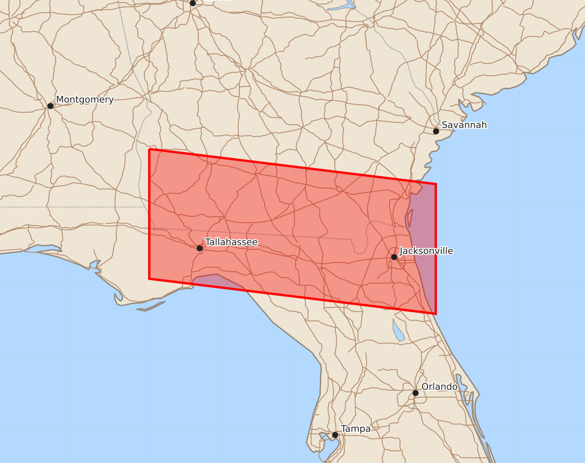 Risk area map for Watch 532 Outline