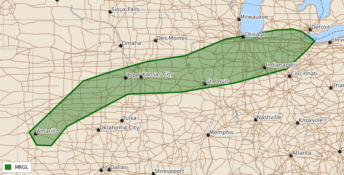 Risk area map for Day 1 Areal Outline