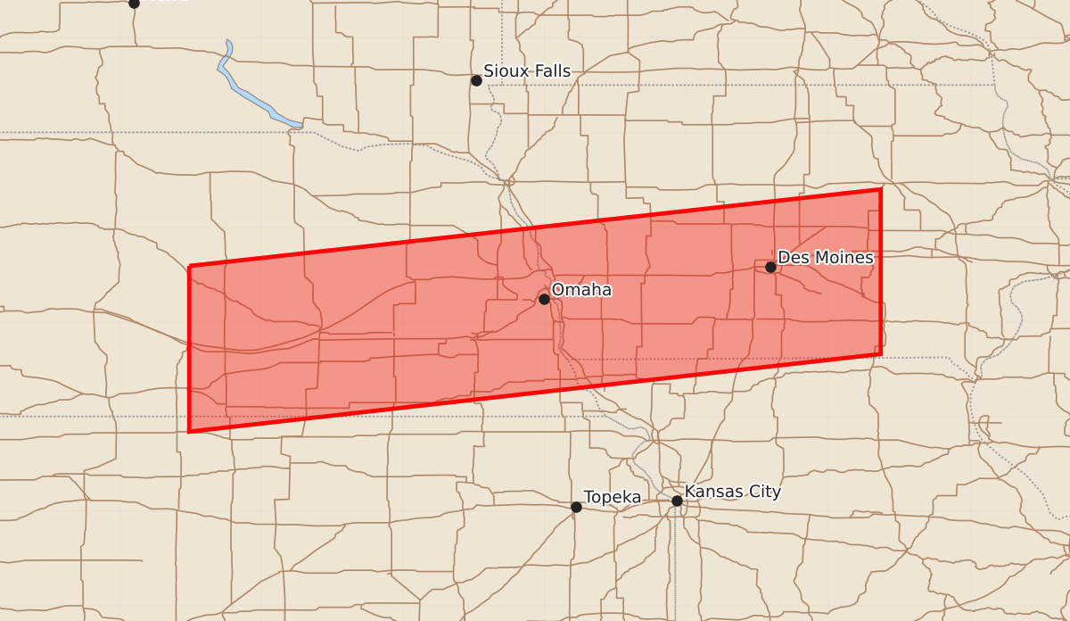 Risk area map for Watch 310 Outline