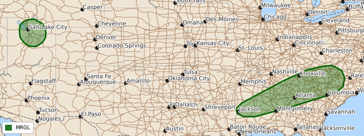 Risk area map for Day 1 Areal Outline