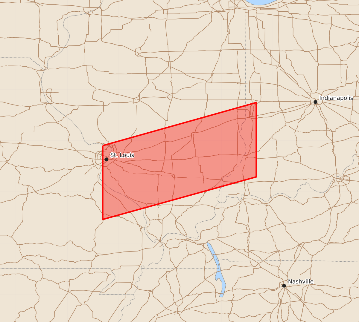 Risk area map for Watch 363 Outline