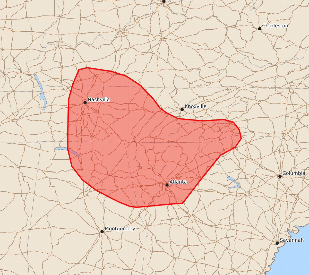 Risk area map for Mesoscale Discussion 1467