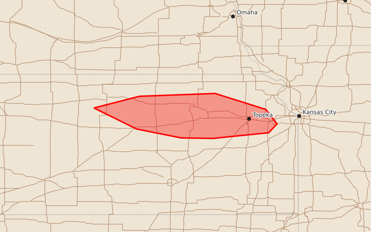 Risk area map for Mesoscale Discussion 1719