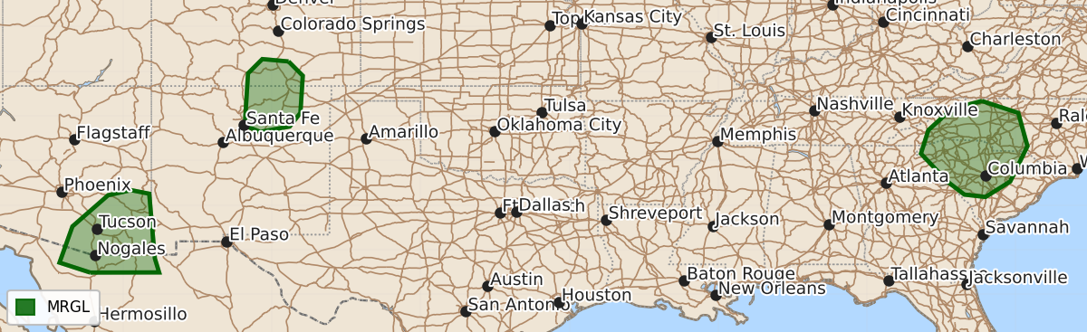 Risk area map for Day 2 Areal Outline