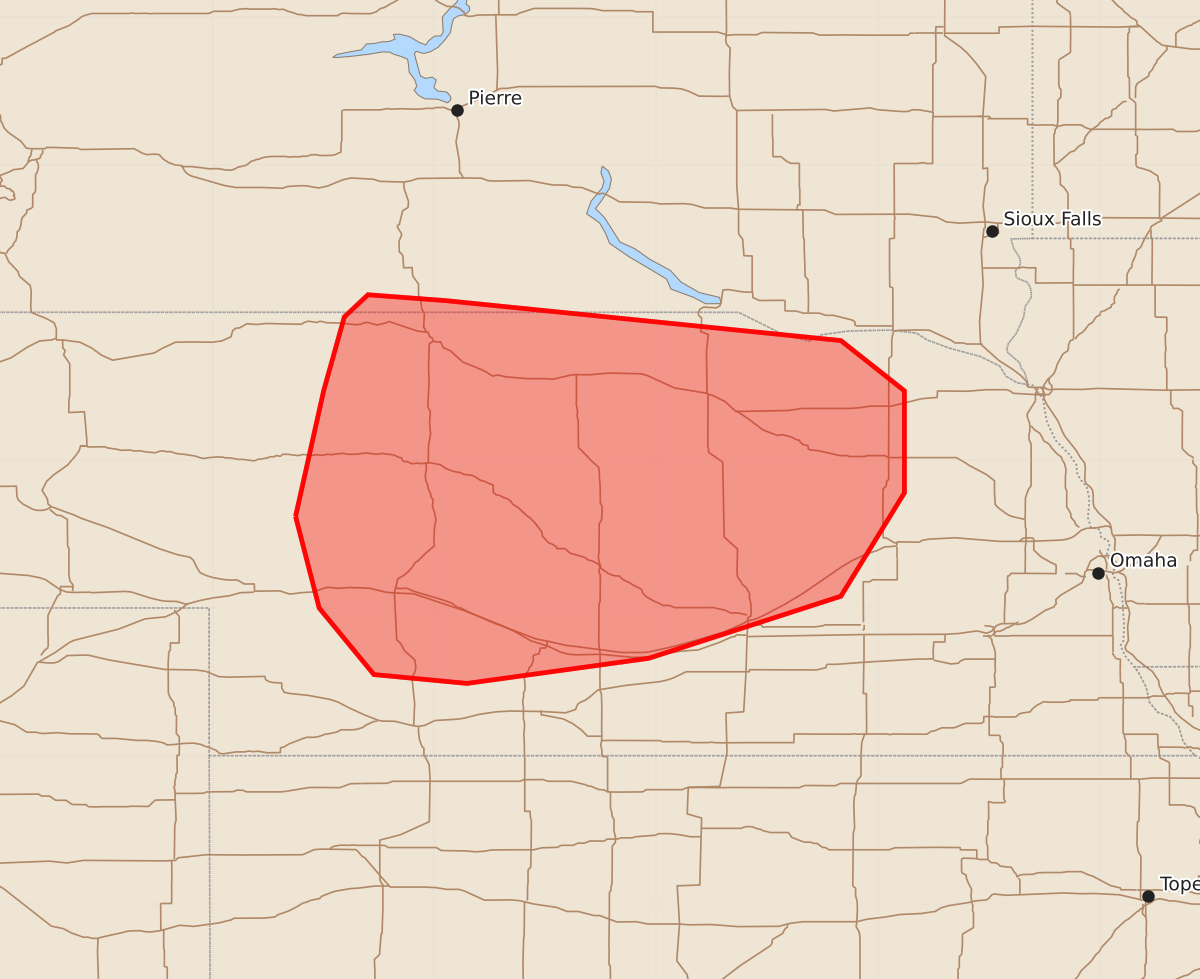 Risk area map for Mesoscale Discussion 2021
