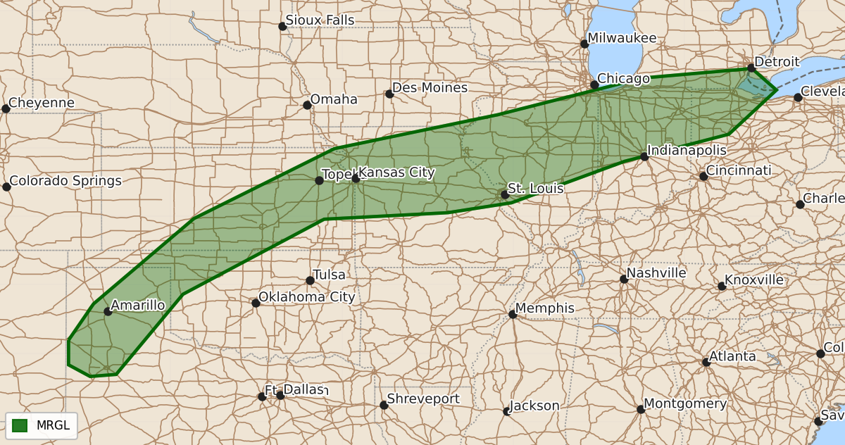 Risk area map for Day 1 Areal Outline