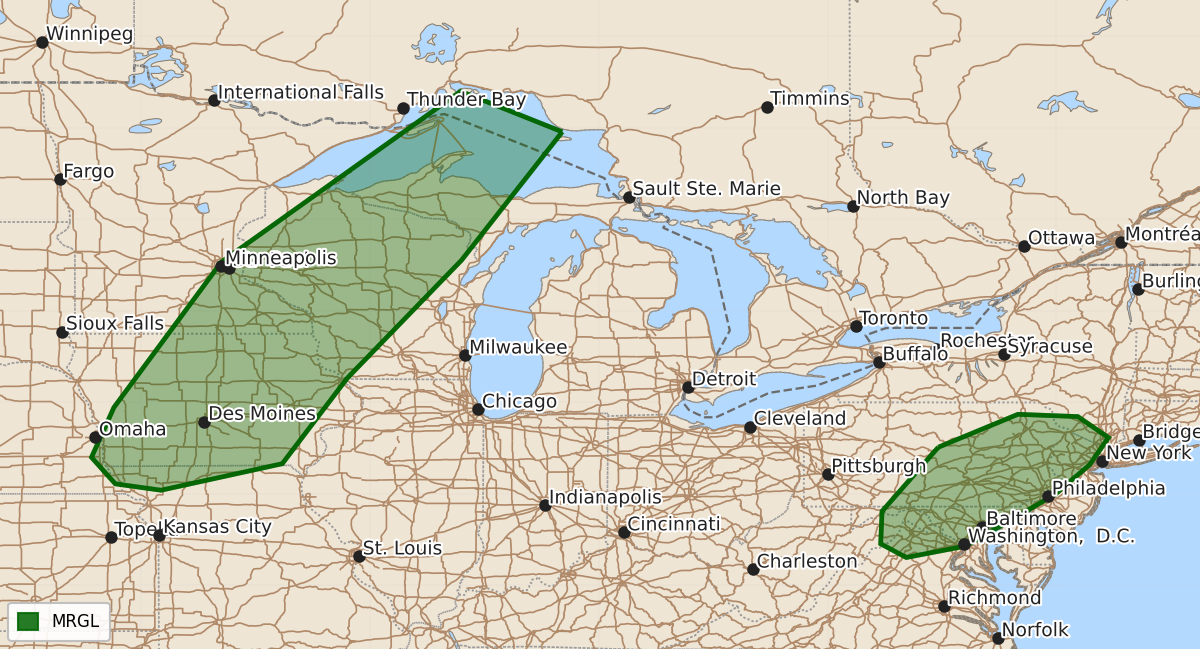 Risk area map for Day 2 Convective Outlook