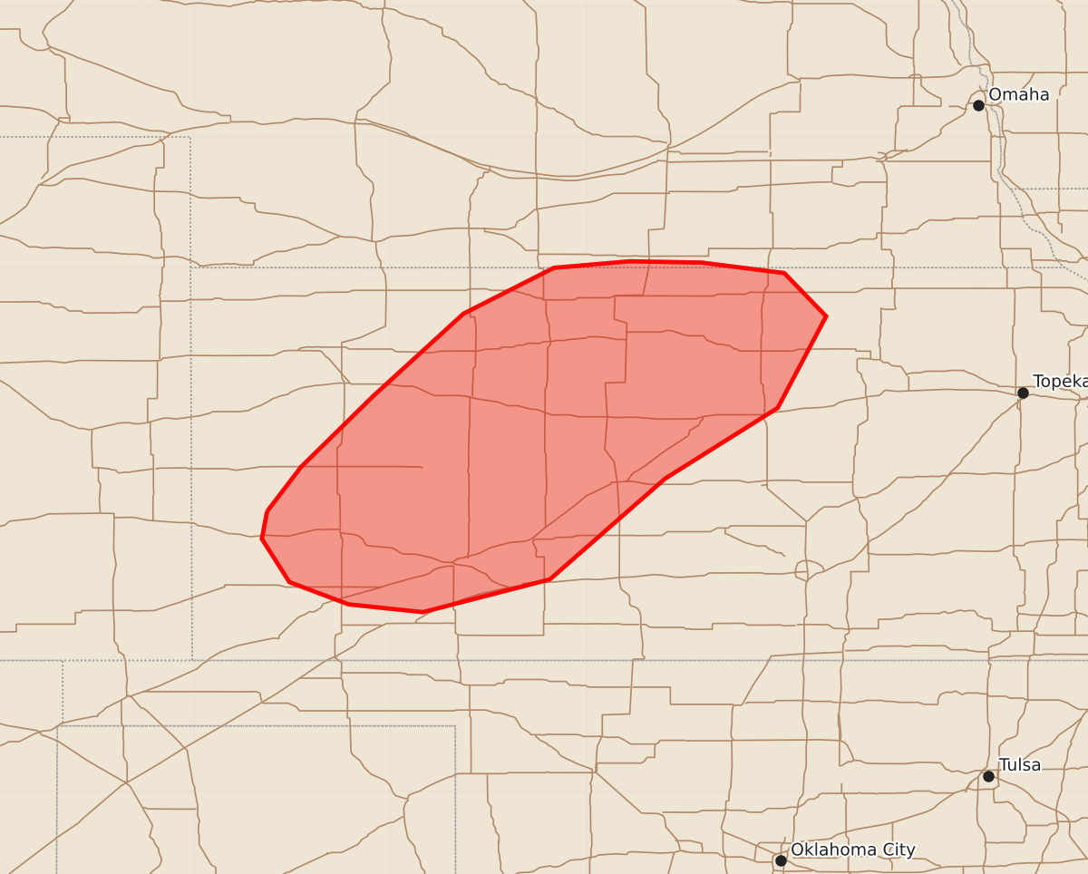 Risk area map for Mesoscale Discussion 1480