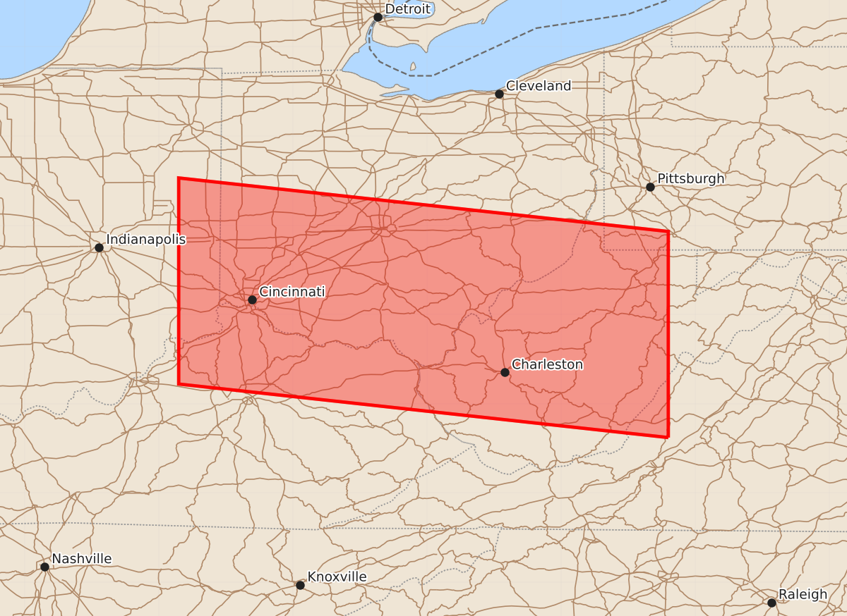 Risk area map for Watch 506 Outline