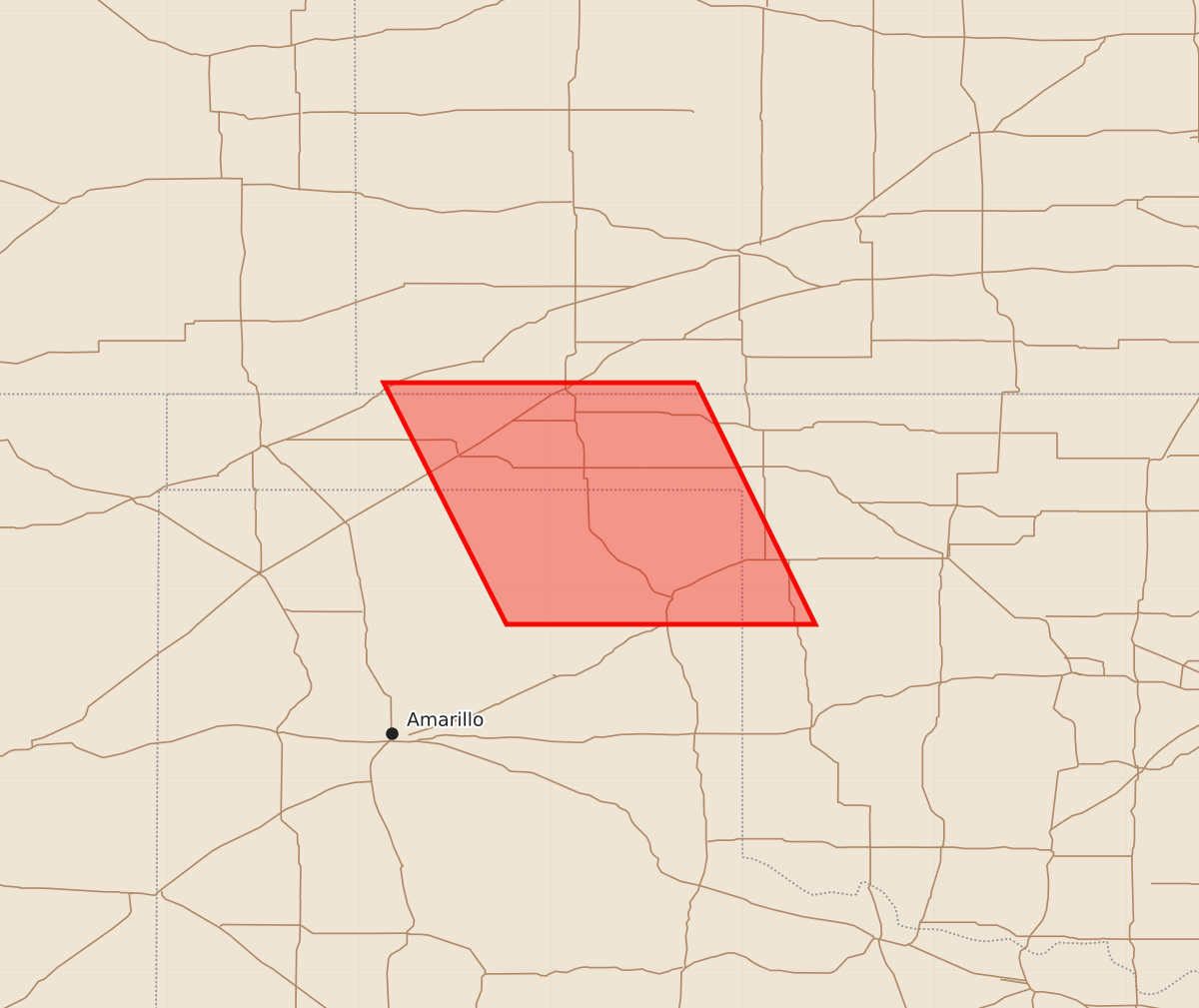 Risk area map for Watch 371 Outline