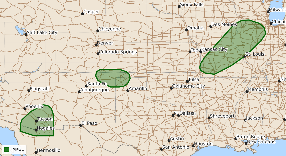 Risk area map for Day 1 Areal Outline