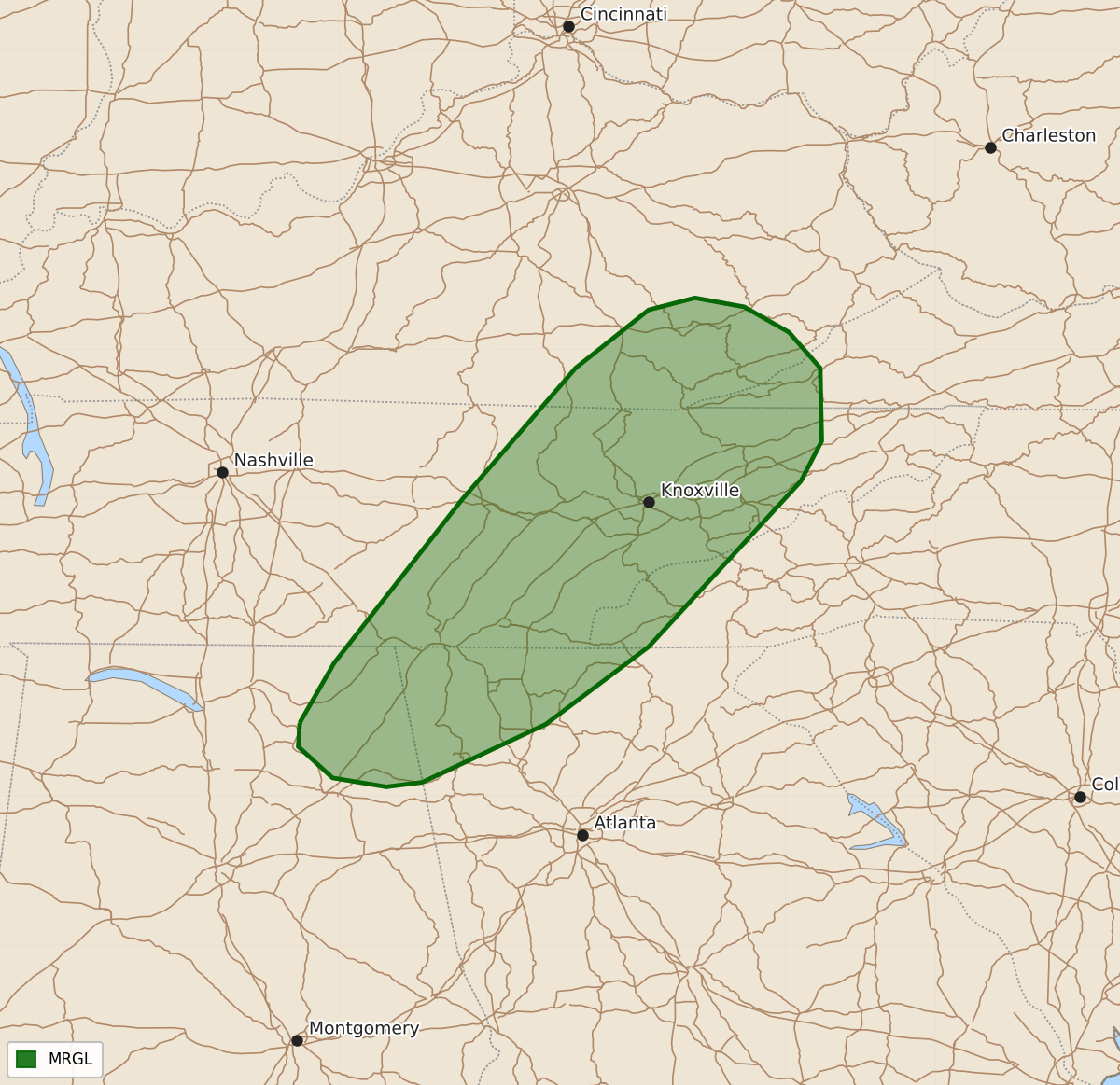 Risk area map for Day 1 Areal Outline