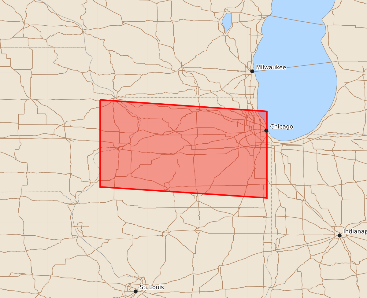 Risk area map for Watch 550 Outline