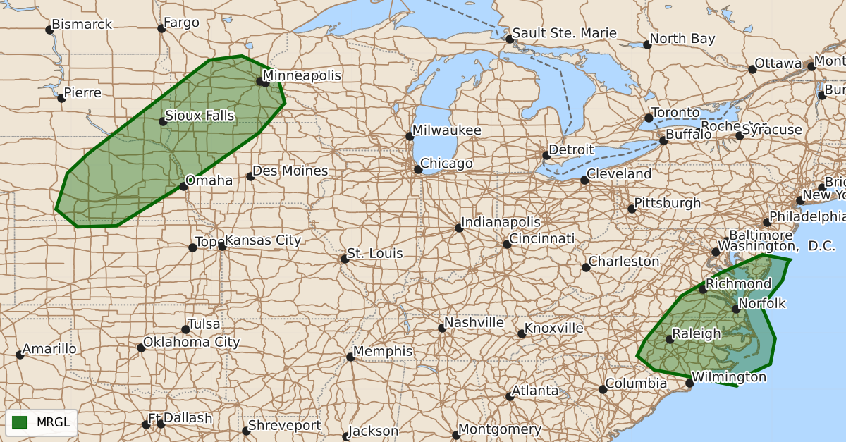 Risk area map for Day 3 Areal Outline