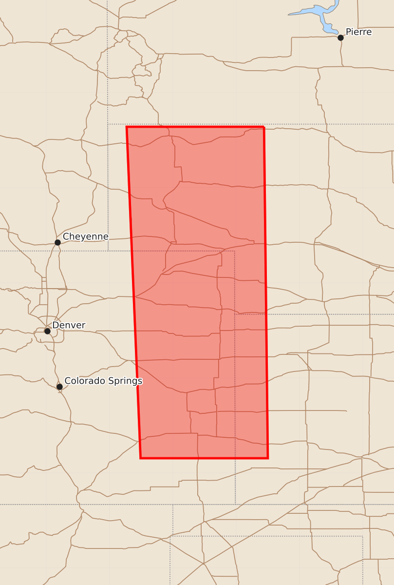 Risk area map for Watch 475 Outline