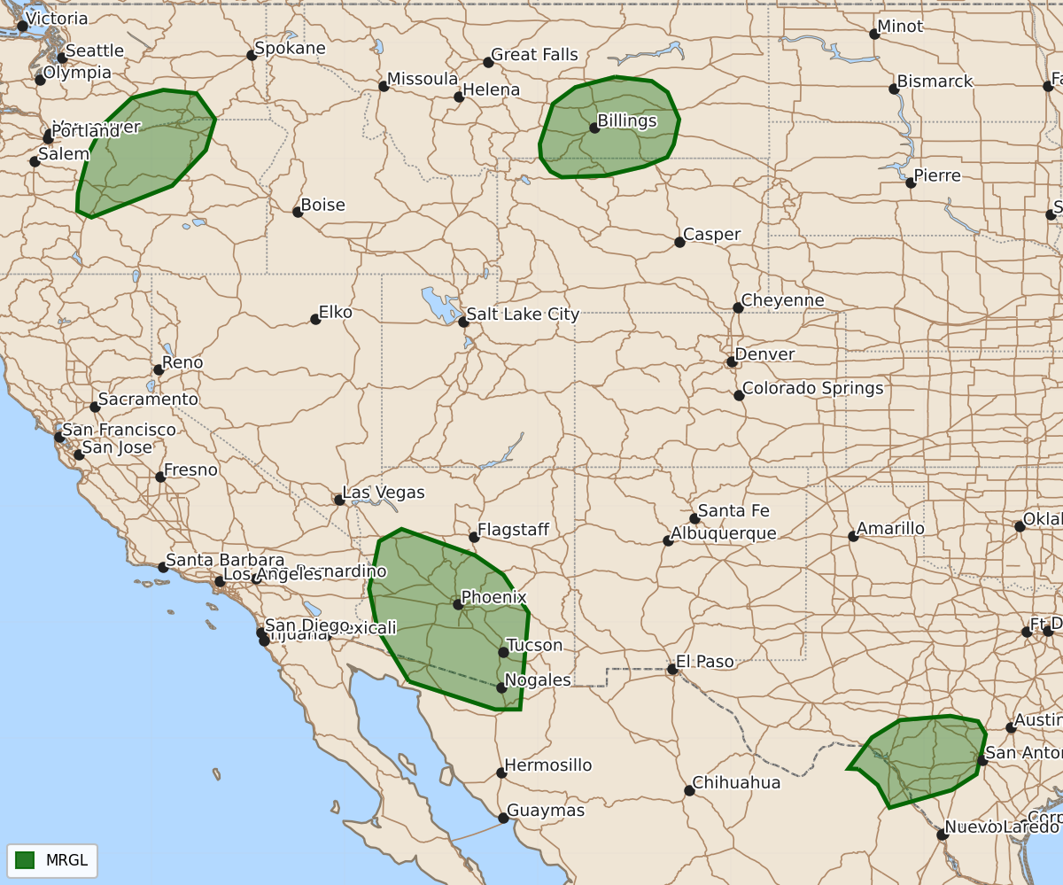Risk area map for Day 1 Areal Outline