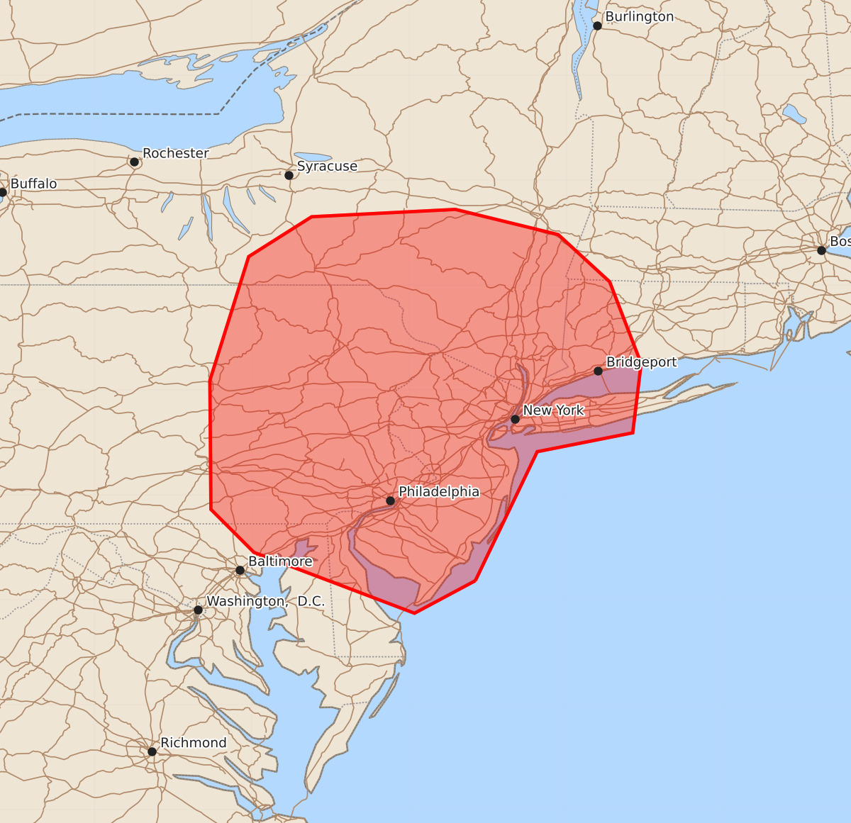 Risk area map for Mesoscale Discussion 1690