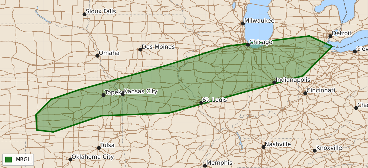 Risk area map for Day 2 Areal Outline