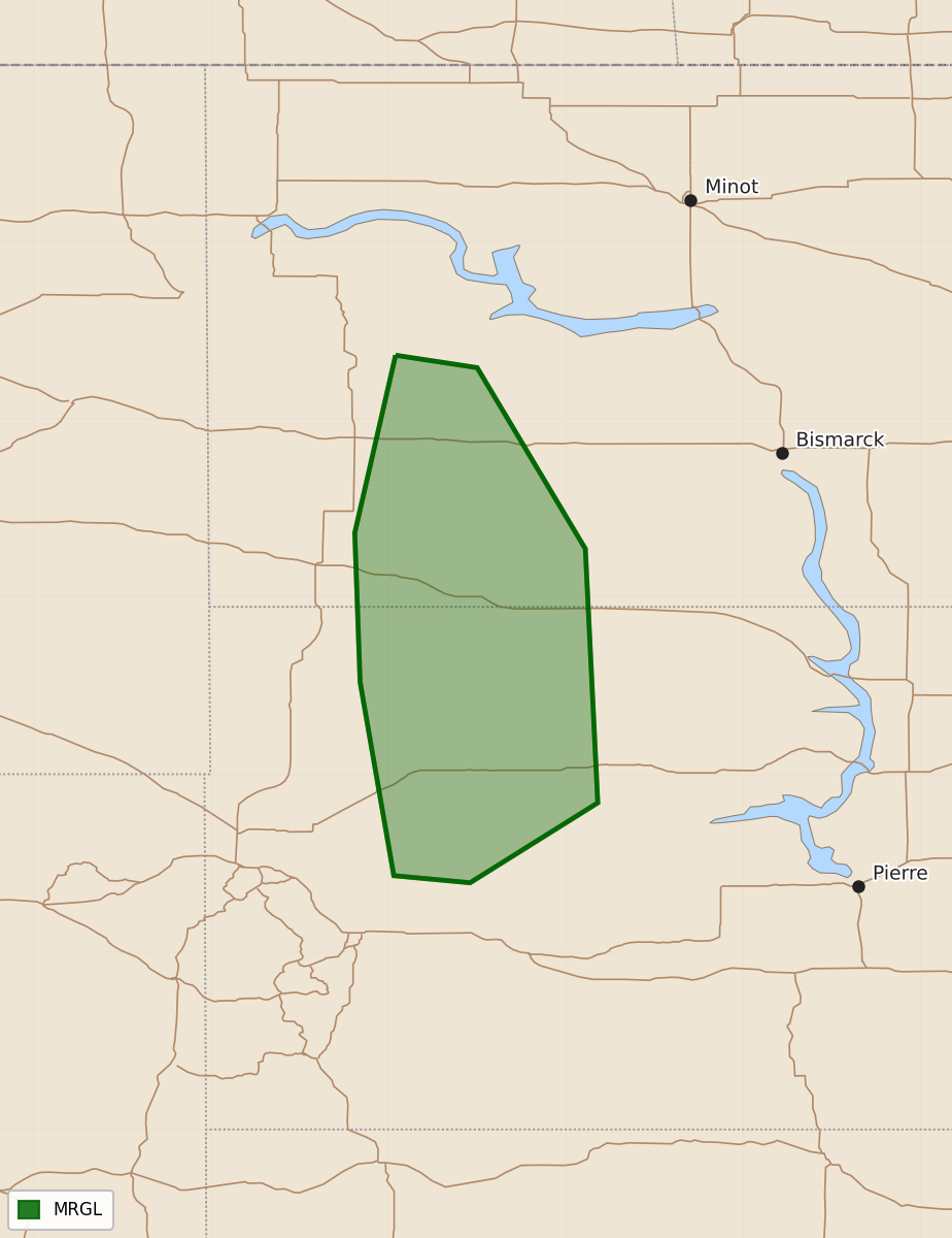 Risk area map for Day 1 Areal Outline